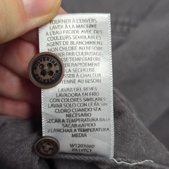 Wolverine Mens‎ Heavy Duty Button Down Work Shirt Gray Cotton Size XL Utility - Picture 6 of 10